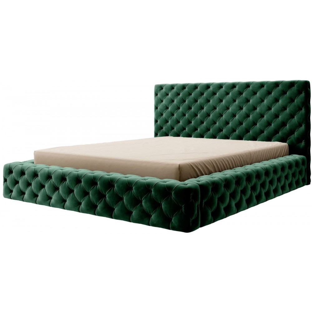 Επενδυμένο κρεβάτι Princce-Prasino-160 x 200