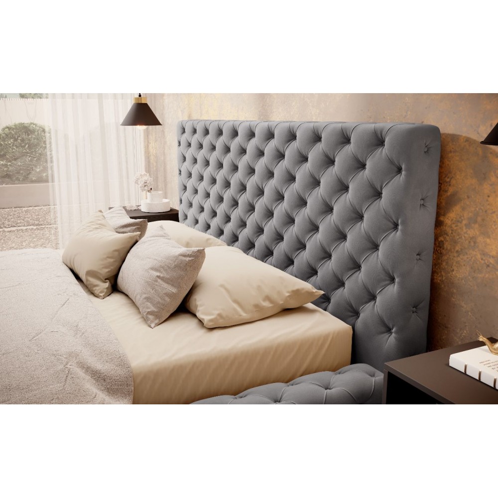 Επενδυμένο κρεβάτι Princce-Gkri Skouro-140 x 200