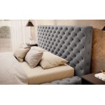 Επενδυμένο κρεβάτι Princce-Gkri Skouro-140 x 200