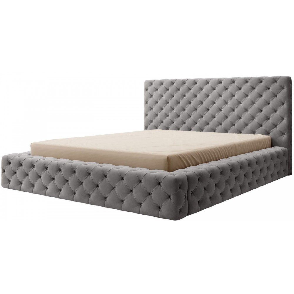 Επενδυμένο κρεβάτι Princce-Gkri Skouro-160 x 200