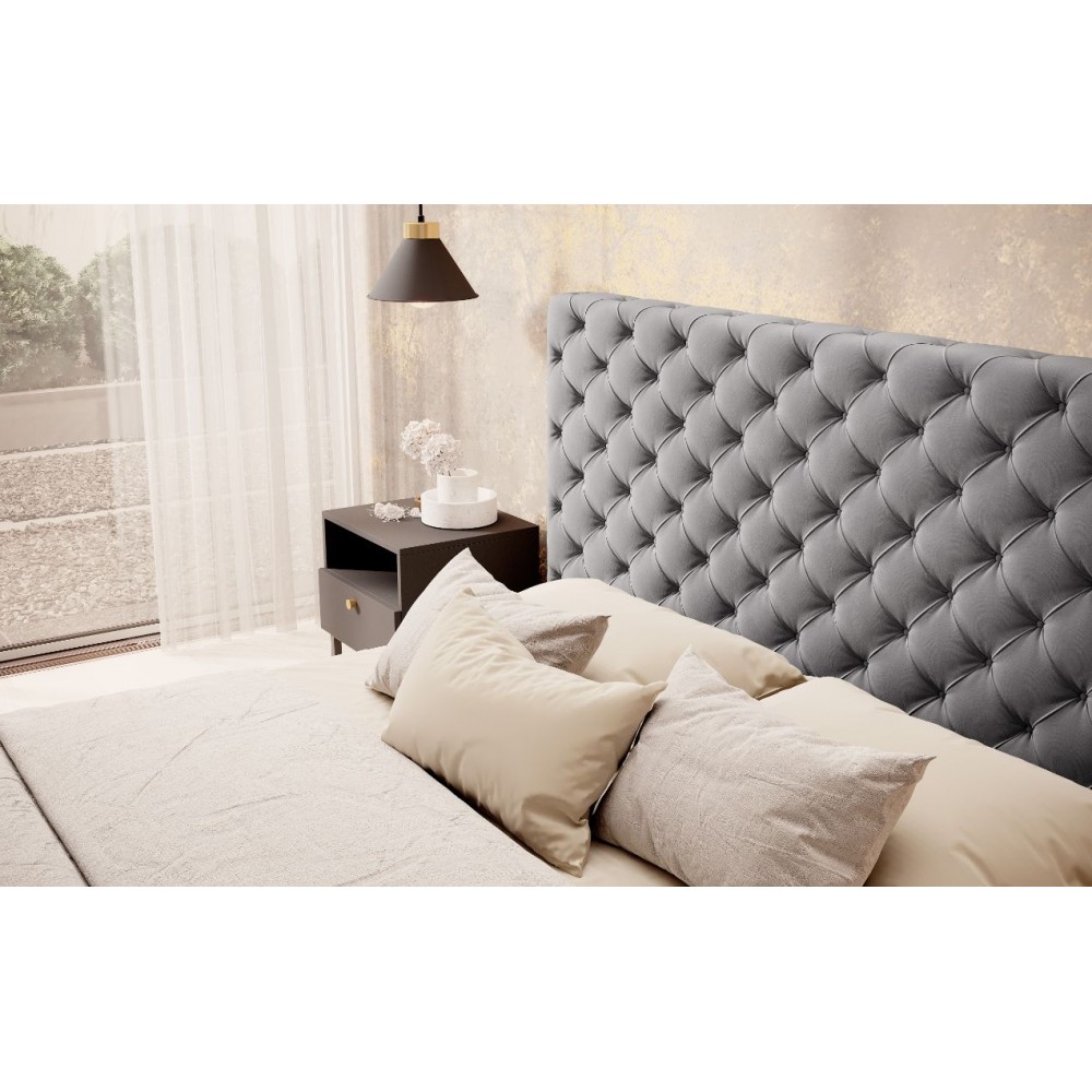 Επενδυμένο κρεβάτι Princce-Gkri Skouro-160 x 200