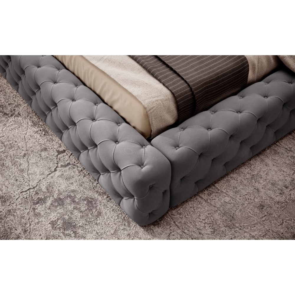 Επενδυμένο κρεβάτι Princce-Gkri Skouro-160 x 200