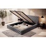 Επενδυμένο κρεβάτι Princce-Gkri Skouro-180 x 200