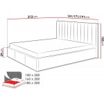 Επενδυμένο κρεβάτι Cosmos-Ekrou-140 x 200