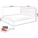 Επενδυμένο κρεβάτι Cosmos-Ekrou-160 x 200