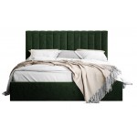 Επενδυμένο κρεβάτι Cosmos-Prasino-160 x 200
