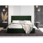 Επενδυμένο κρεβάτι Cosmos-Prasino-180 x 200
