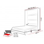 Κρεβάτι τοίχου Concept Pro I-Gkri-140 x 200