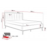 Επενδυμένο κρεβάτι Flavia-Mpez-160 x 200