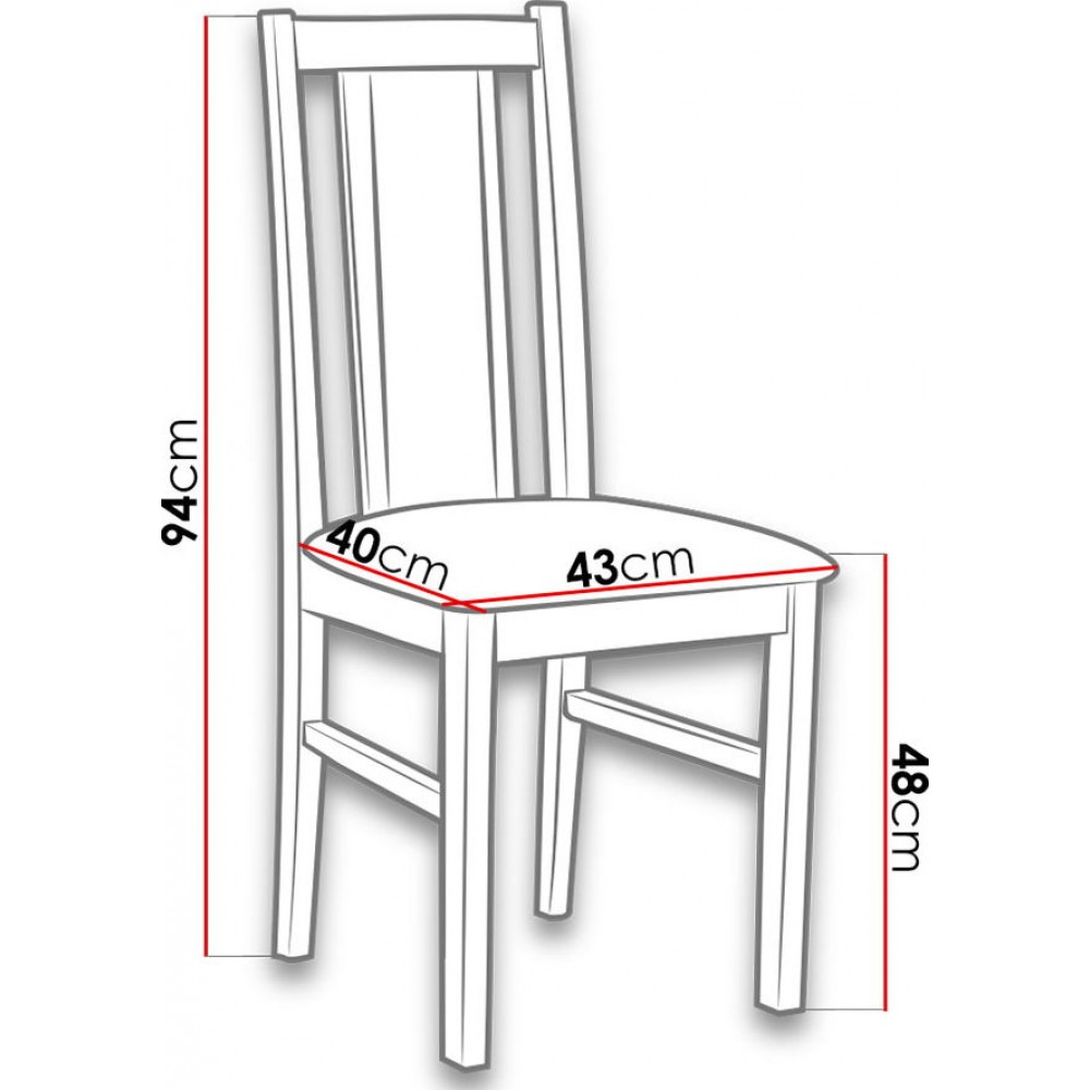 Καρέκλα Bossi XIV - Leuko-Anthraki
