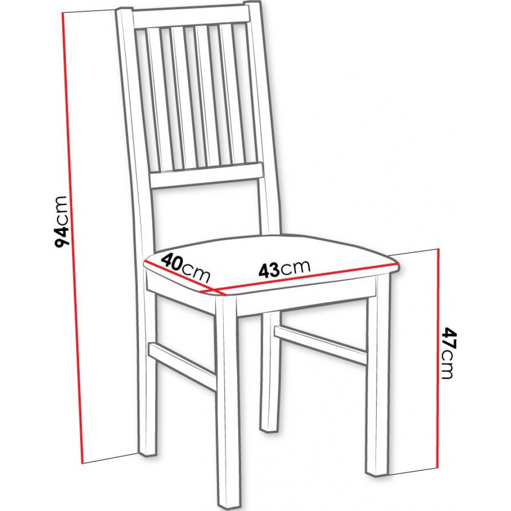 Καρέκλα Nile VII - leuko - mpez