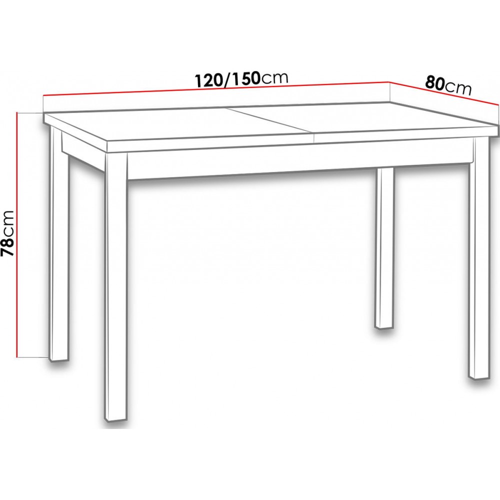 Επεκτεινόμενο τραπέζι Albion I - Fusiko-Mavro