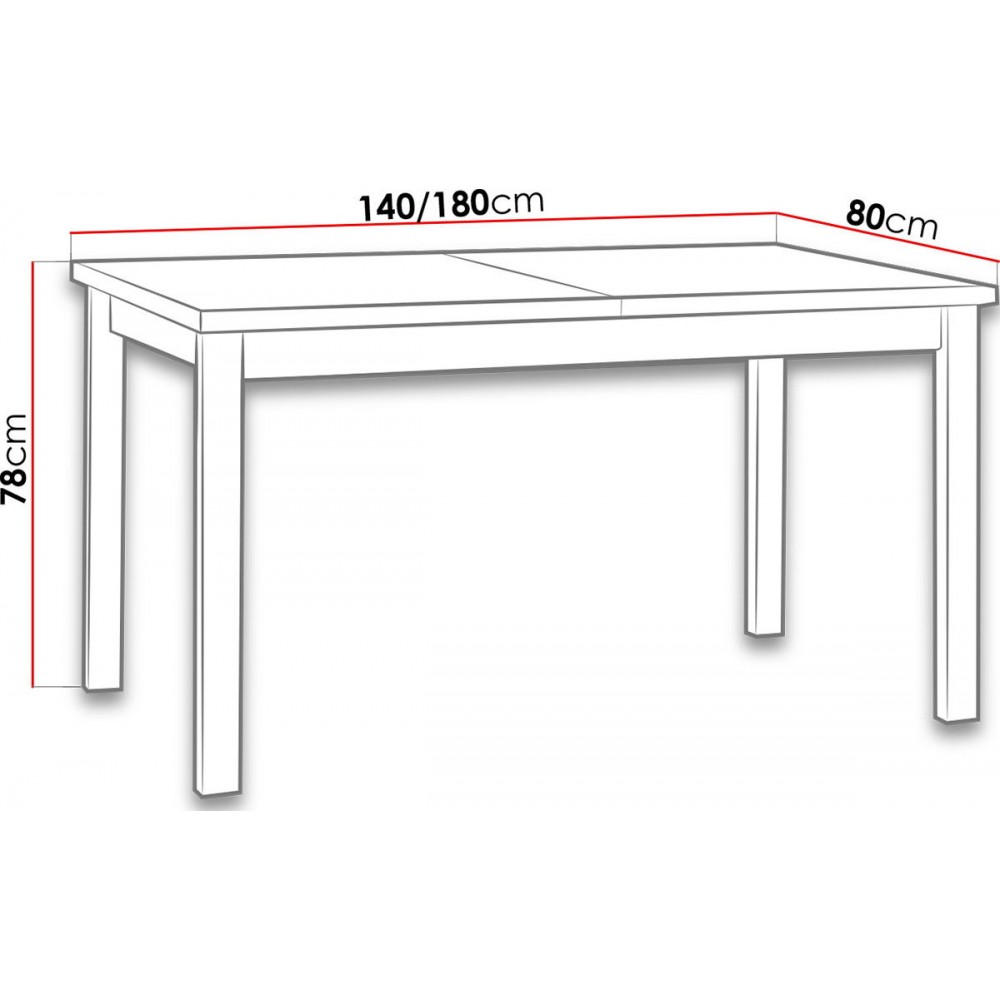 Επεκτεινόμενο τραπέζι Albion II - Leuko-Mauro