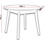 Τραπέζι Anslo III - Leuko-Mauro