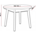 Επεκτεινόμενο τραπέζι Anslo IV - Leuko - Sonoma