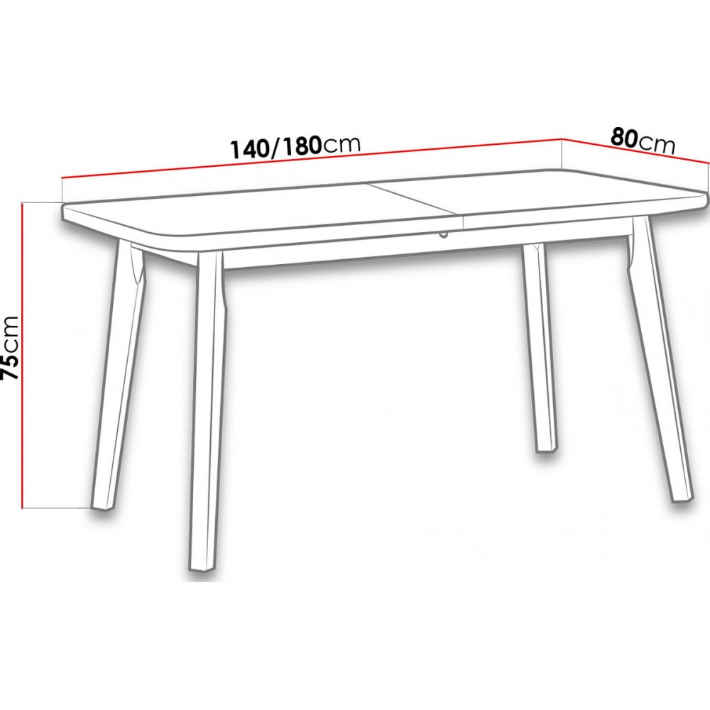 Επεκτεινόμενο τραπέζι Anslo VI - Sonoma - Mauro