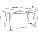 Επεκτεινόμενο τραπέζι Anslo VII - Leuko - Sonoma