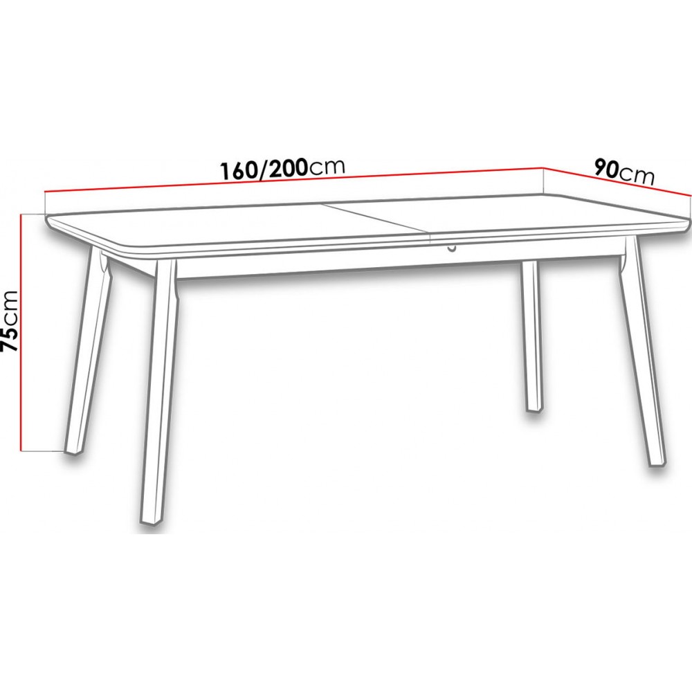 Επεκτεινόμενο τραπέζι Anslo VIII - Leuko