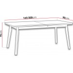 Επεκτεινόμενο τραπέζι Anslo VIII - Leuko-Mauro