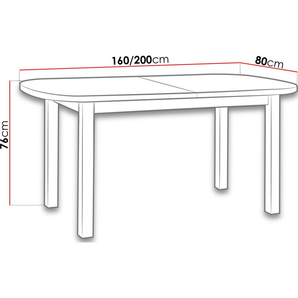 Επεκτεινόμενο τραπέζι Venus I - Sonoma