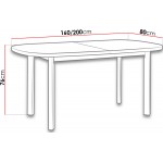 Επεκτεινόμενο τραπέζι Venus I P - Leuko
