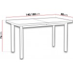 Επεκτεινόμενο τραπέζι Venus II P- Leuko