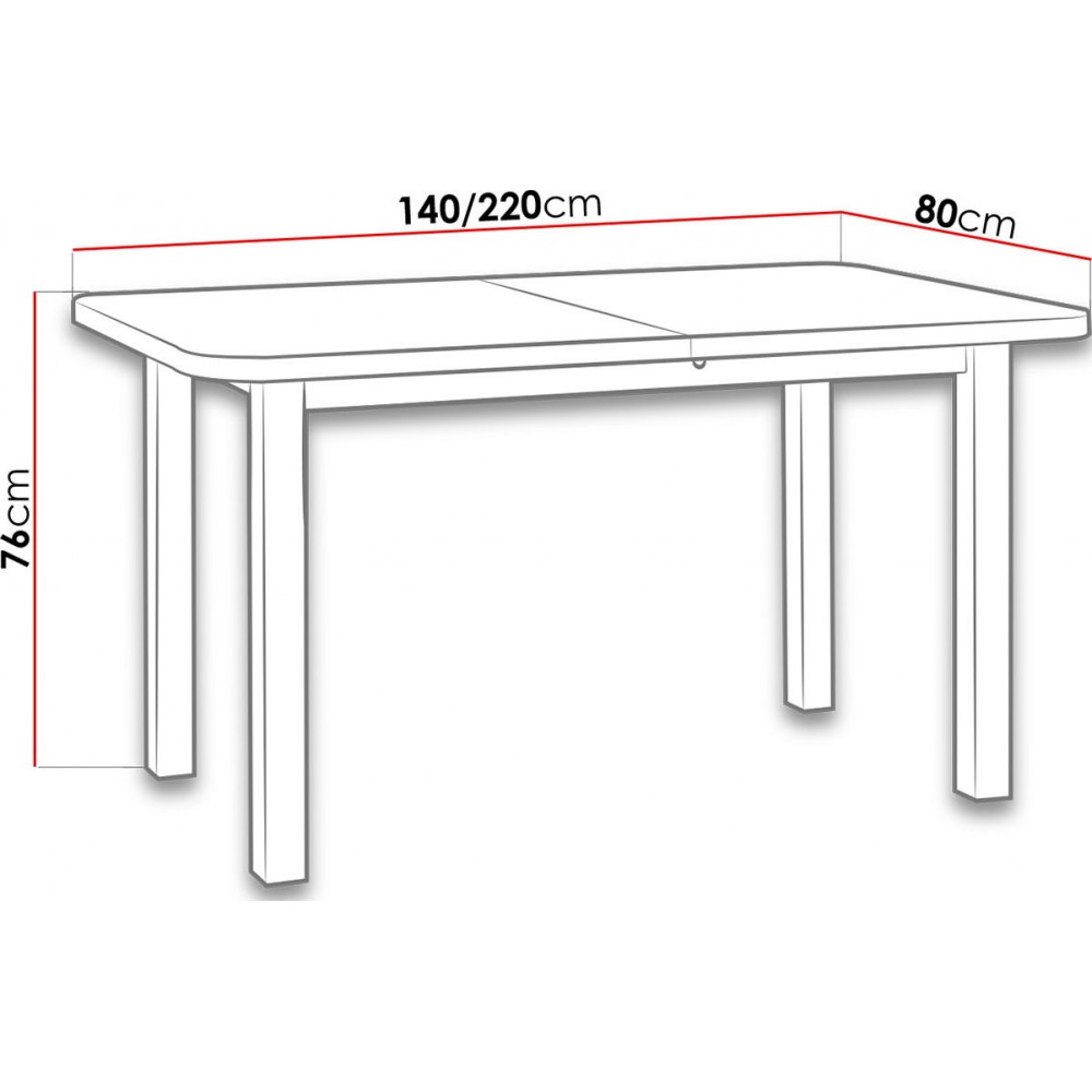 Επεκτεινόμενο τραπέζι Venus II XL- Leuko