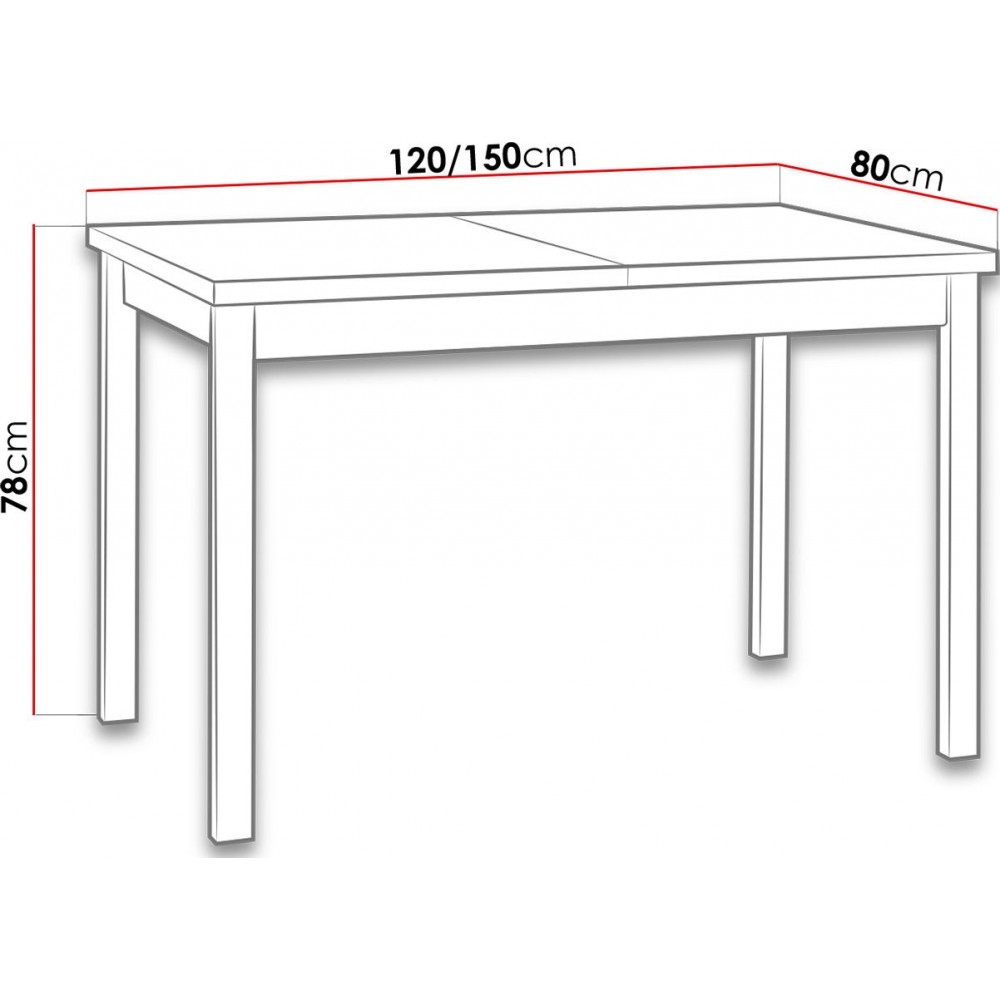 Επεκτεινόμενο τραπέζι Albion I 120x80x78