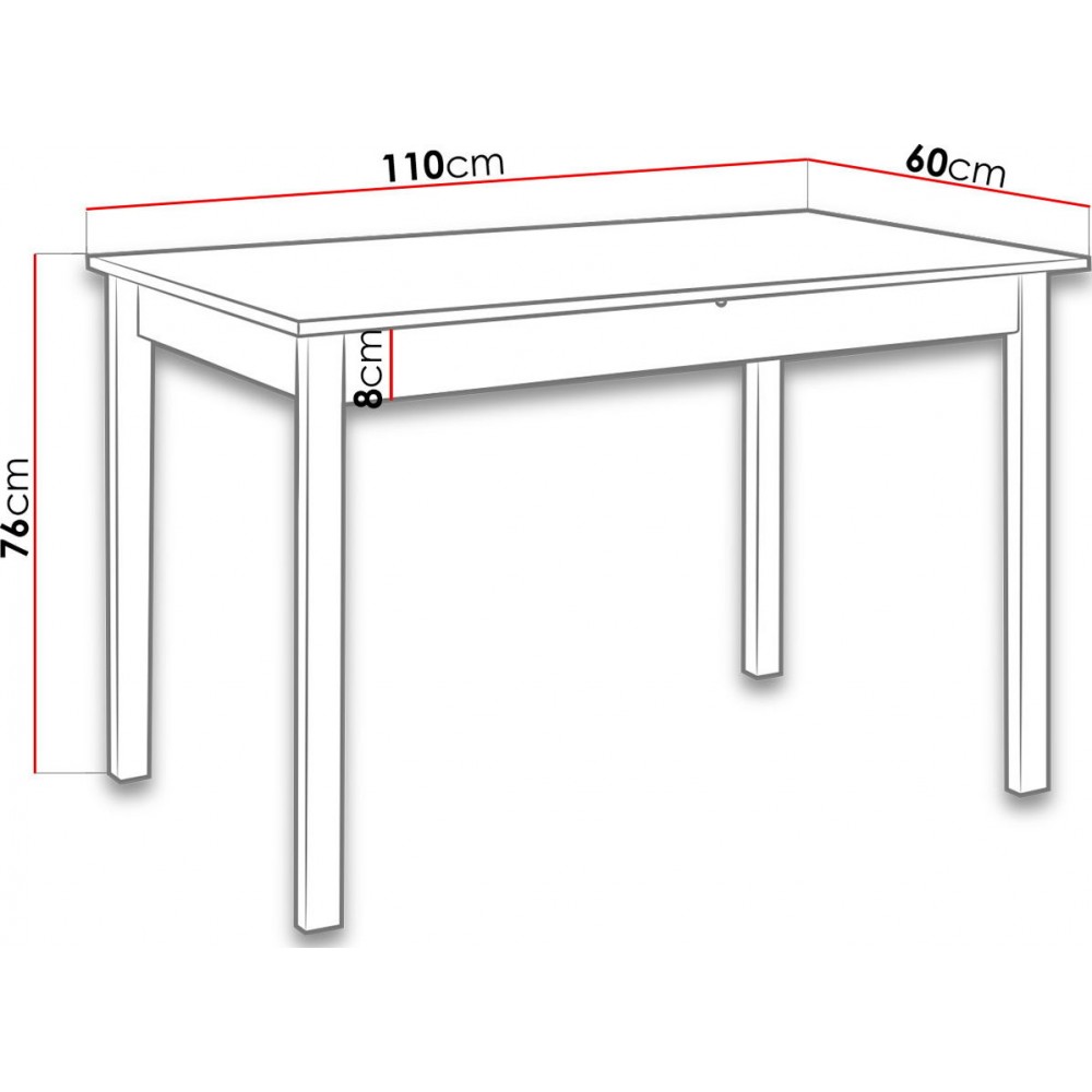 Τραπέζι Min II 110x60x76