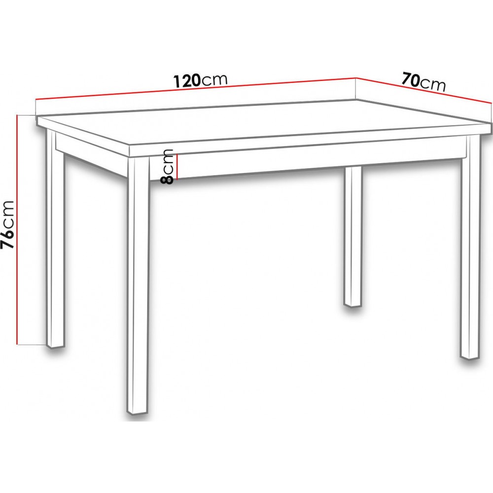 Τραπέζι Min III 120x70x78