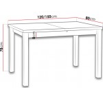 Επεκτεινόμενο τραπέζι Min V 120x80x78