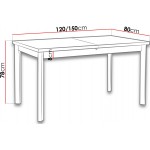 Επεκτεινόμενο τραπέζι Min V P 120x80x78