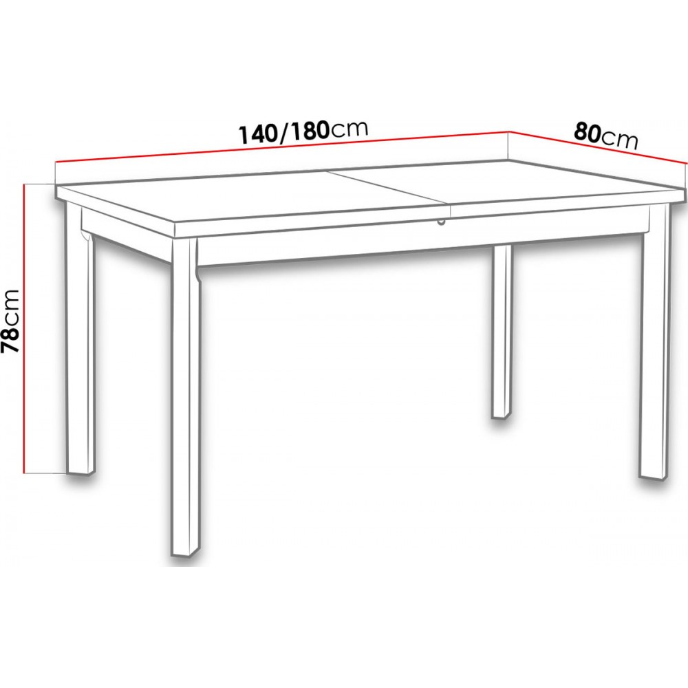 Επεκτεινόμενο τραπέζι Modern P 140x80x78