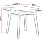 Επεκτεινόμενο τραπέζι Anslo L 110x80x75