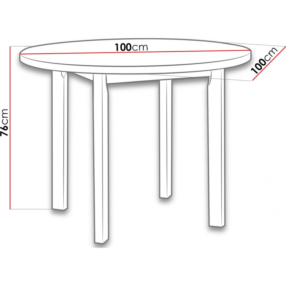 Τραπέζι Tia II 100x100x76