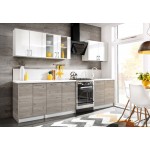 Σύνθεση κουζίνας Eco 2.8-Fusiko skouro-Leuko Gualistero