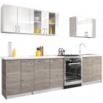 Σύνθεση κουζίνας Eco 2.8-Fusiko skouro-Leuko Gualistero