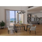 Τραπέζι Kingsale II-Fusiko Skouro-138 x 67