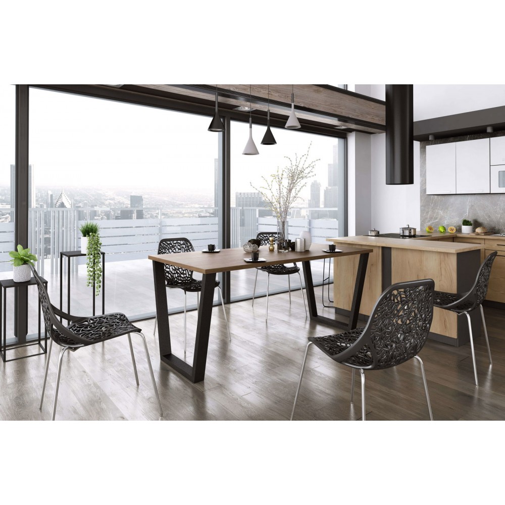 Τραπέζι Kingsale II-Fusiko Skouro-185 x 67