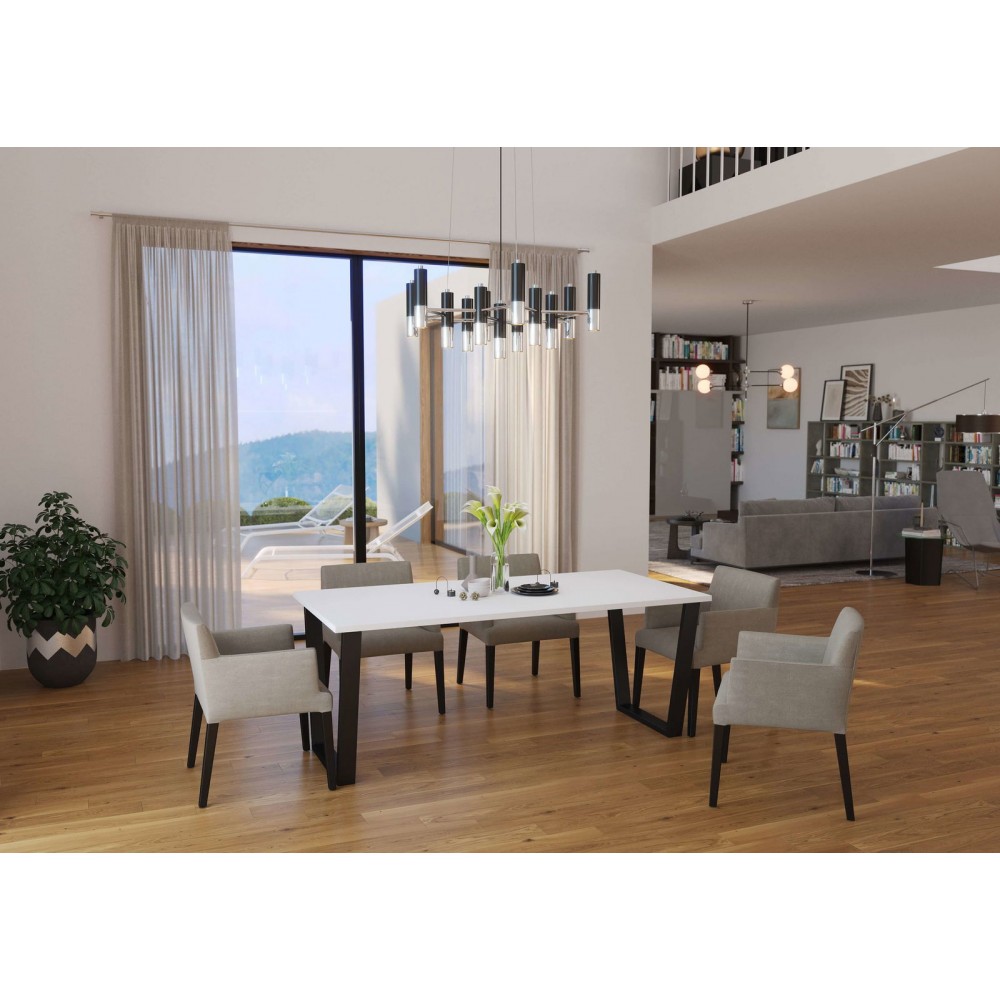 Τραπέζι Kingsale II-Leuko-185 x 90