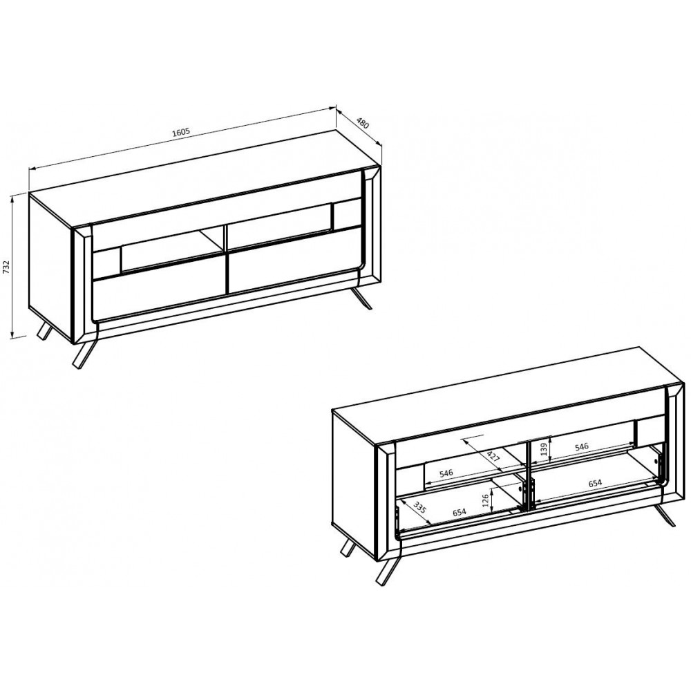 Έπιπλο τηλεόρασης Geisha II-Kafe