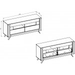 Έπιπλο τηλεόρασης Geisha II-Fusiko