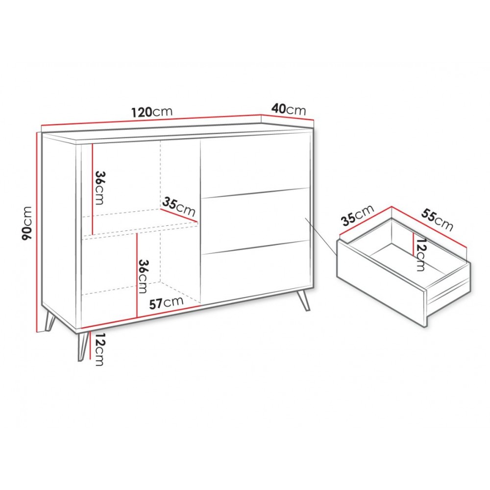 Μπουφές Ovessi 1D3SZ