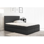 Επενδυμένο κρεβάτι Basic-Gkri Skouro-140 x 200 140x211x123