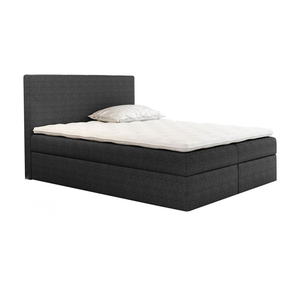 Επενδυμένο κρεβάτι Basic-Gkri Skouro-140 x 200 140x211x123