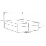 Επενδυμένο κρεβάτι Basic-Mpez-180 x 200 180x211x123