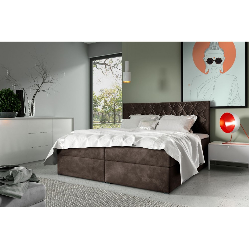 Επενδυμένο κρεβάτι Box 7-Kafe-180 x 200 184x208x103