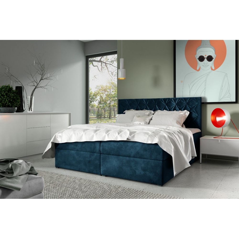 Επενδυμένο κρεβάτι Box 7-Mple-180 x 200 184x208x103