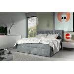 Επενδυμένο κρεβάτι Box 7-Gkri-180 x 200 184x208x103