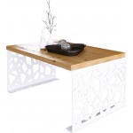Τραπεζάκι σαλονιού Samara - Leuko Fusiko 100x60x45